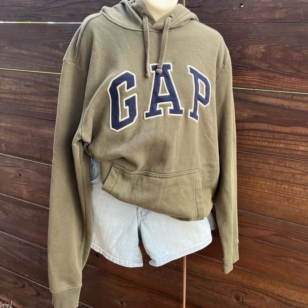 Green GAP Logo Hoodie